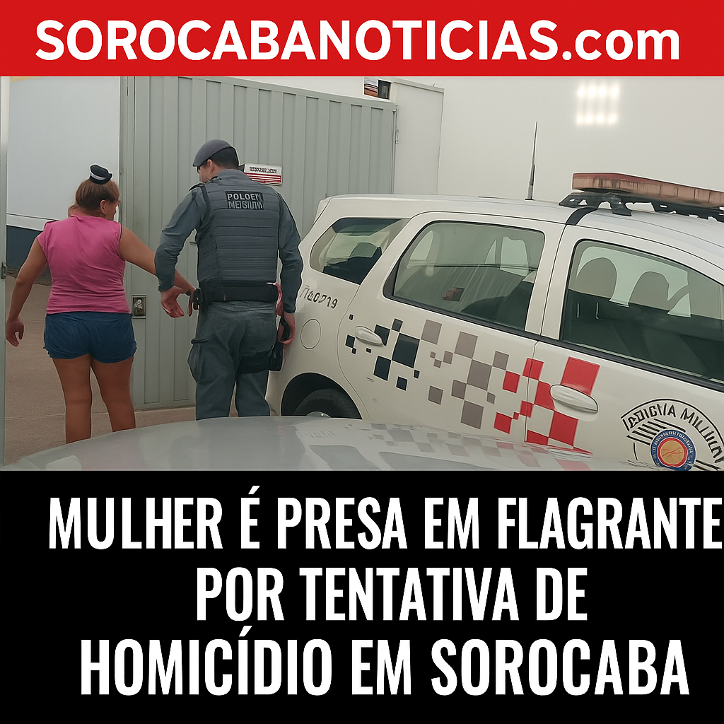 MULHER É PRESA EM FLAGRANTE POR TENTATIVA DE HOMICÍDIO EM SOROCABA