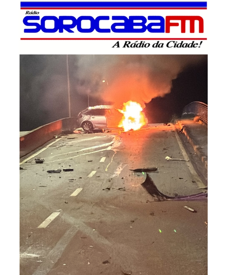 Motorista é preso por embriaguez ao volante após perseguição, capotamento e incêndio de veículo em Sorocaba
