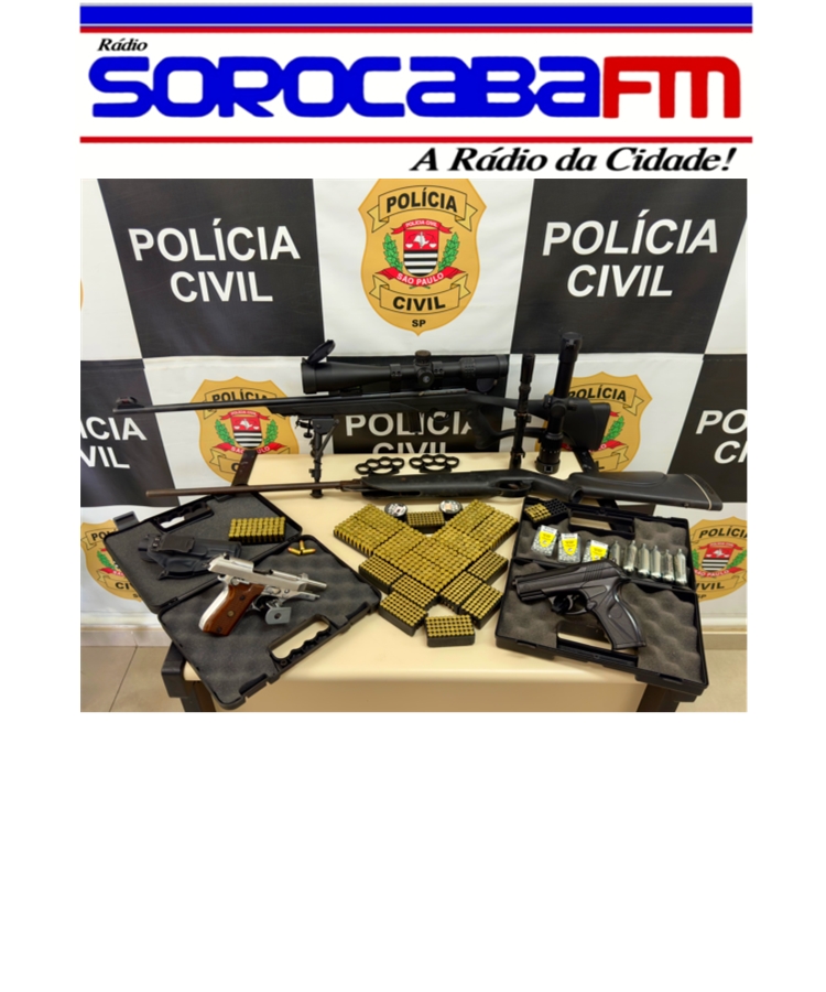 MAIS DE 450 MUNIÇÕES E ARMAS SÃO APREENDIDAS PELA POLÍCIA CIVIL EM CAPELA DO ALTO