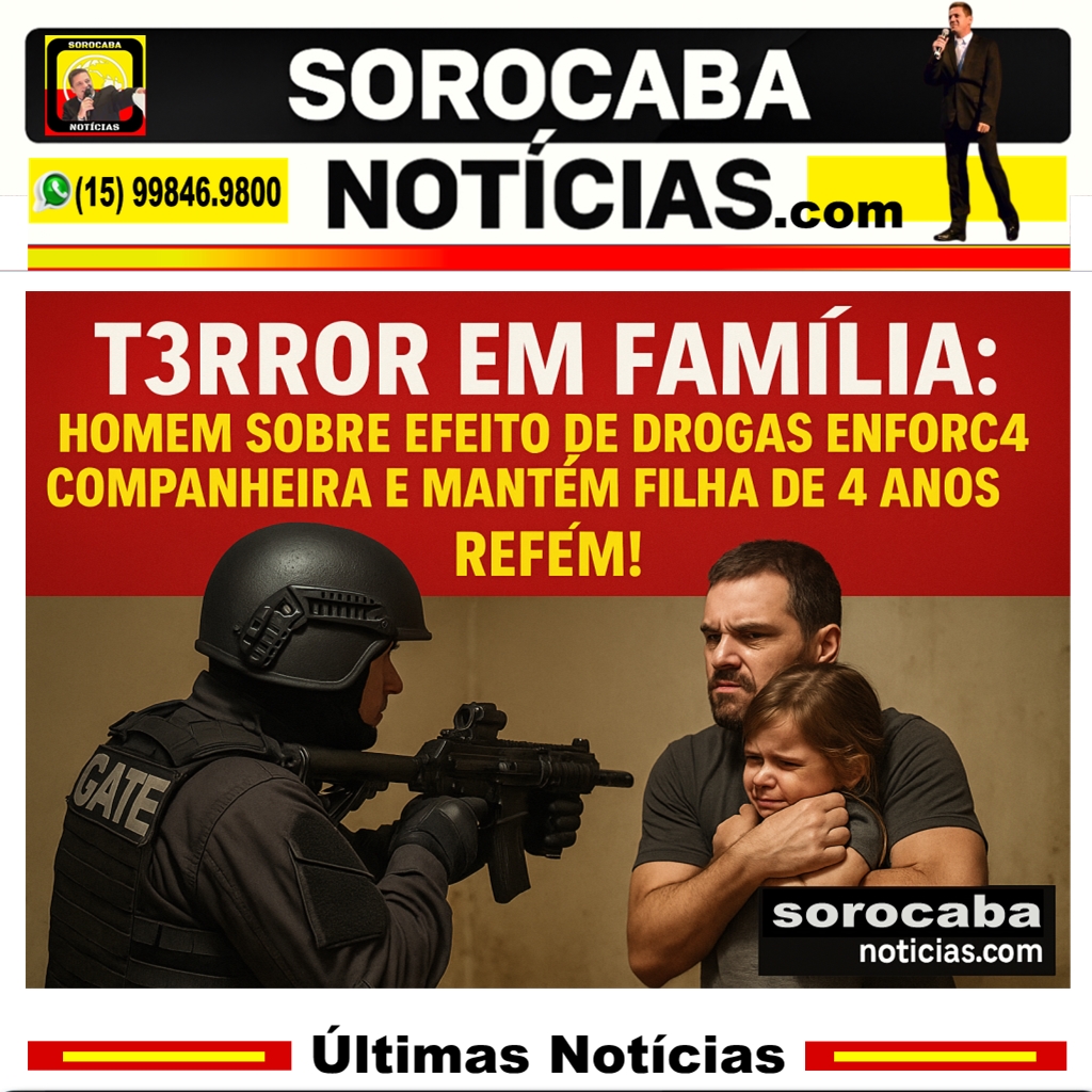 HOMEM SOBRE EFEITO DE DROGAS ENFORCA COMPANHEIRA E MANTÉM FILHA DE 4 ANOS REFÉM!