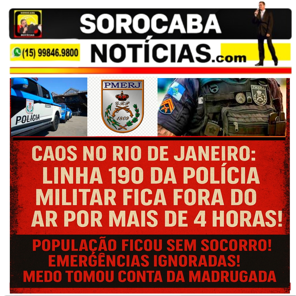 CAOS NO RIO DE JANEIRO: LINHA 190 DA POLÍCIA MILITAR FICA FORA DO AR POR MAIS DE 4 HORAS! População ficou sem socorro! Emergências ignoradas! Medo tomou conta da madrugada!