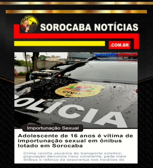 Adolescente de 16 anos é vítima de importunação sexual em ônibus lotado em Sorocaba
