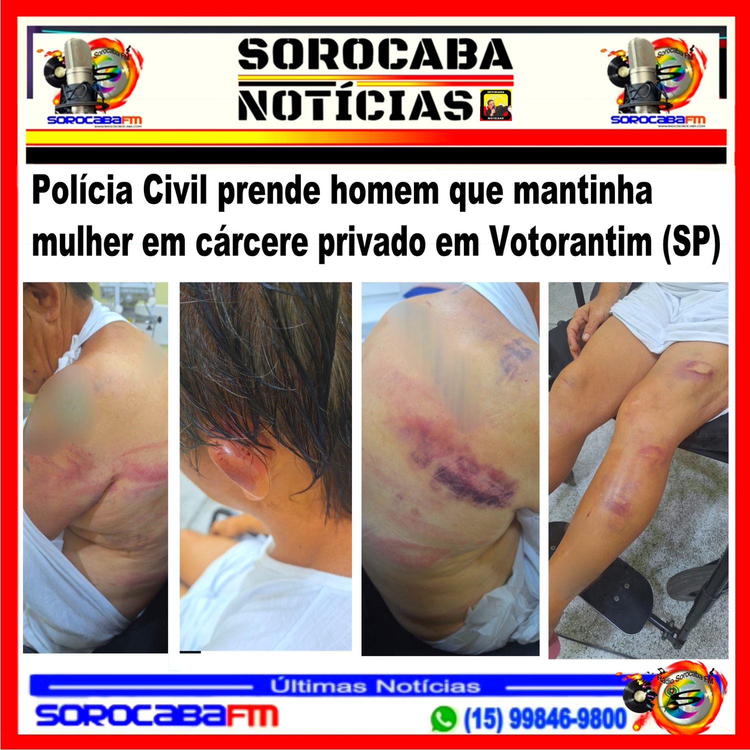 Polícia Civil prende homem que mantinha mulher em cárcere privado em Votorantim (SP)