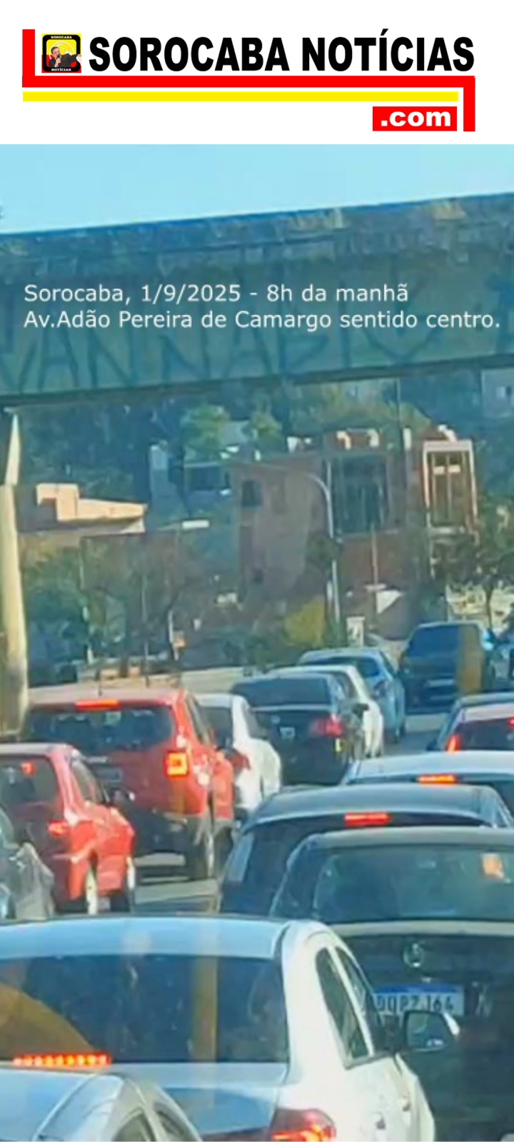 Descaso no Trânsito: Trabalhador de Sorocaba Sofre com Congestionamento Monstro na Av. Adão Pereira de Camargo
