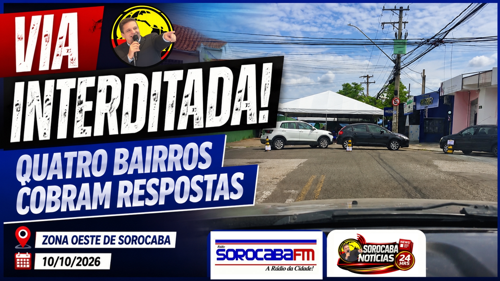 TRANSTORNO PARA MORADORES! FECHAMENTO DE VIA NO JARDIM SANTA BÁRBARA GERA COBRANÇAS E EXIGE EXPLICAÇÕES DA PREFEITURA DE SOROCABA E DA URBES